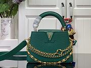 Fortok Louis Vuitton Capucines Mini Bag Emerald Green M11906 21x13.6x8cm - 1