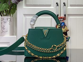 Fortok Louis Vuitton Capucines Mini Bag Emerald Green M11906 21x13.6x8cm