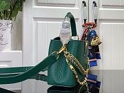 Fortok Louis Vuitton Capucines Mini Bag Emerald Green M11906 21x13.6x8cm - 4
