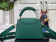 Fortok Louis Vuitton Capucines Mini Bag Emerald Green M11906 21x13.6x8cm - 2