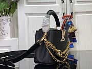 Fortok Louis Vuitton Capucines Mini Bag Black M12345 21x13.6x8cm  - 6