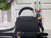 Fortok Louis Vuitton Capucines Mini Bag Black M12345 21x13.6x8cm  - 5