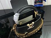 Fortok Louis Vuitton Capucines Mini Bag Black M12345 21x13.6x8cm  - 4