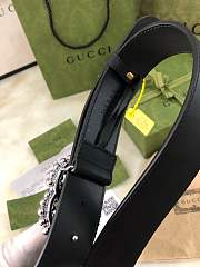 Fortok Gucci GG Marmont Black Belt With Crystals 582100  - 6