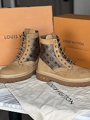 Fortok Louis Vuitton Ranger Ankle Boots Beige - 5