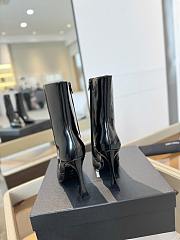 Fortok Saint Laurent High-heel Boots Black Patent Leather  - 2