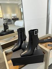 Fortok Saint Laurent Diamond Buckle High Heel Boots - 1