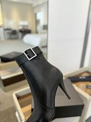 Fortok Saint Laurent Diamond Buckle High Heel Boots - 4