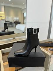 Fortok Saint Laurent Diamond Buckle High Heel Boots - 3