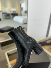 Fortok Saint Laurent Pointed Belt Buckle High Heel Boots Black - 3