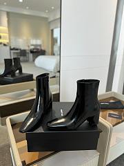 Fortok Saint Laurent Pointed Belt Buckle High Heel Boots Black - 5
