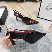 Fortok Saint Laurent Belt Buckle Sandals Burgundy - 6