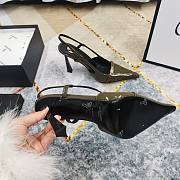 Fortok Saint Laurent Belt Buckle Sandals Green - 6