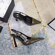 Fortok Saint Laurent Belt Buckle Sandals Green - 5