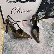 Fortok Saint Laurent Belt Buckle Sandals Green - 4