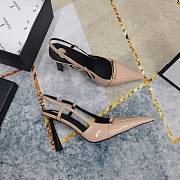 Fortok Saint Laurent Belt Buckle Sandals Beige - 3