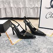 Fortok Saint Laurent Belt Buckle Sandals Black - 1
