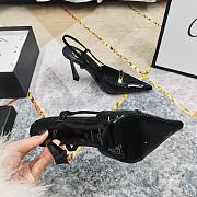 Fortok Saint Laurent Belt Buckle Sandals Black - 6