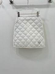 Fortok Prada Cotton Jacket + Skirt Set White - 3