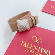Fortok Valentino Garavani One Stud Belt Beige  - 2