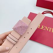 Fortok Valentino Garavani Pink One Stud Belt Beige - 5