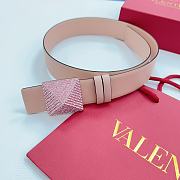 Fortok Valentino Garavani Pink One Stud Belt Beige - 3