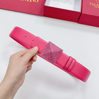 Fortok Valentino Garavani Pink One Stud Belt Pink