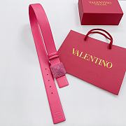 Fortok Valentino Garavani Pink One Stud Belt Pink - 4
