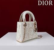 Fortok Dior Lady Diana three-grid Embroidered Unicorn Beads Bag 17x15x7cm - 6