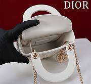 Fortok Dior Lady Diana three-grid Embroidered Unicorn Beads Bag 17x15x7cm - 4