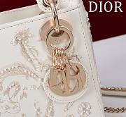 Fortok Dior Lady Diana three-grid Embroidered Unicorn Beads Bag 17x15x7cm - 3