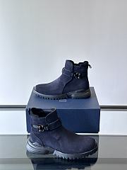 Fortok Dior Buffalo Boots Black Velvet Leather   - 4