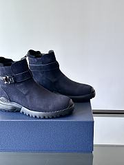 Fortok Dior Buffalo Boots Black Velvet Leather   - 6