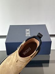 Fortok Dior Buffalo Boots Beige Velvet Leather - 2