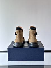 Fortok Dior Buffalo Boots Beige Velvet Leather - 3