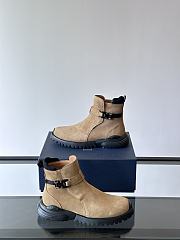 Fortok Dior Buffalo Boots Beige Velvet Leather - 4