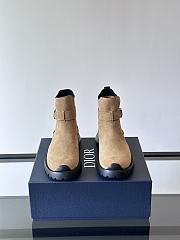 Fortok Dior Buffalo Boots Beige Velvet Leather - 5