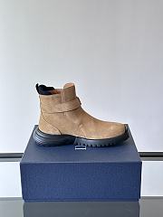 Fortok Dior Buffalo Boots Beige Velvet Leather - 6