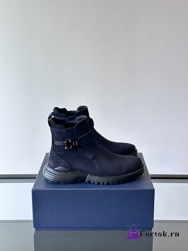Fortok Dior Buffalo Boots Black Velvet Leather   - 1