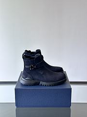 Fortok Dior Buffalo Boots Black Velvet Leather   - 1