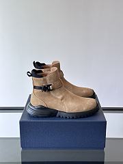 Fortok Dior Buffalo Boots Beige Velvet Leather - 1