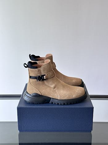 Fortok Dior Buffalo Boots Beige Velvet Leather