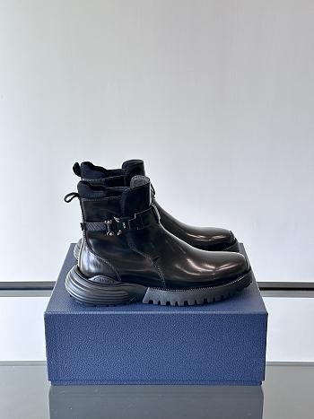Fortok Dior Buffalo Boots Black Patent Leather