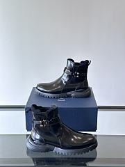 Fortok Dior Buffalo Boots Black Patent Leather - 6