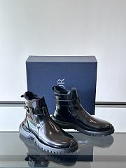Fortok Dior Buffalo Boots Black Patent Leather - 5