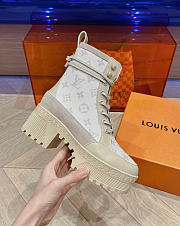 Fortok Louis Vuitton Laureate Platform Desert Boot White - 1