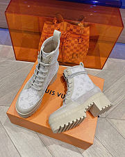 Fortok Louis Vuitton Laureate Platform Desert Boot White - 2