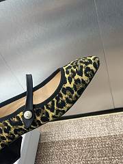 Fortok Dior Embroidery Raglan Pattern Pearl Button Shoes - 6