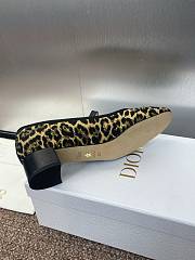 Fortok Dior Embroidery Raglan Pattern Pearl Button Shoes - 3