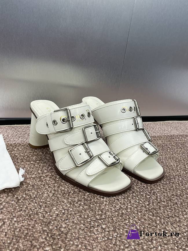 Fortok Diot D-Avenue High-Heeled Sandals White - 1